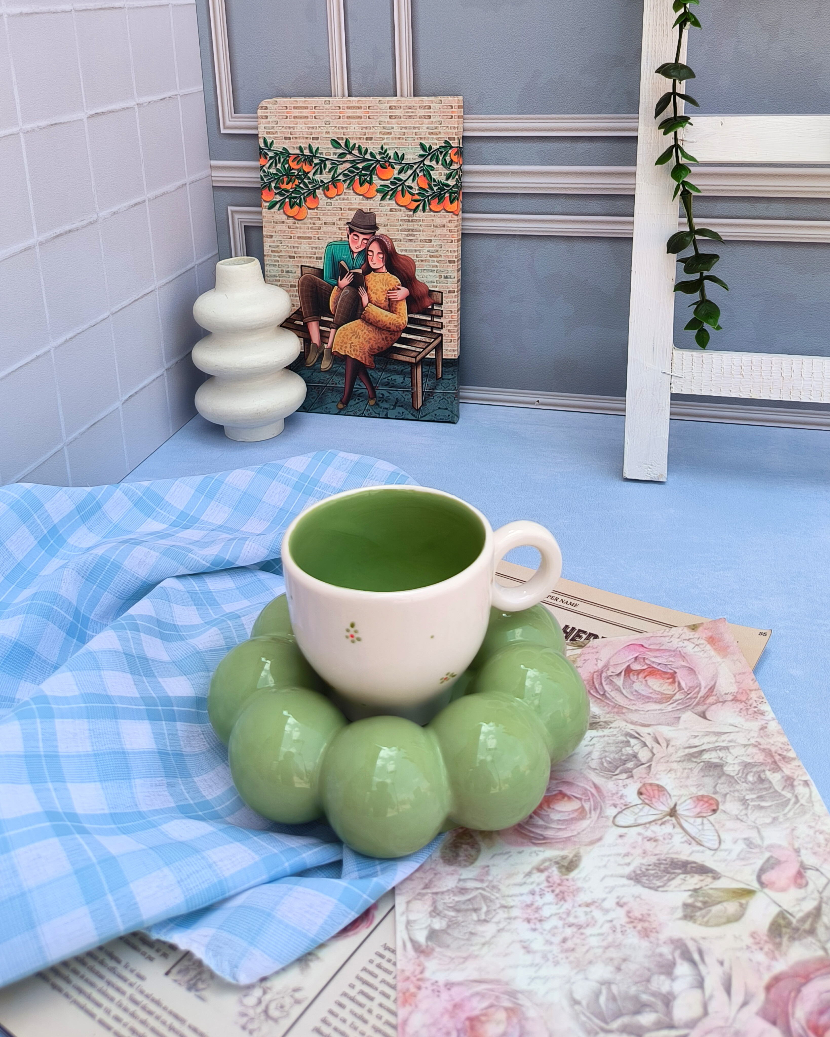 ست چای خوری سرامیکی مدل مرواریدی