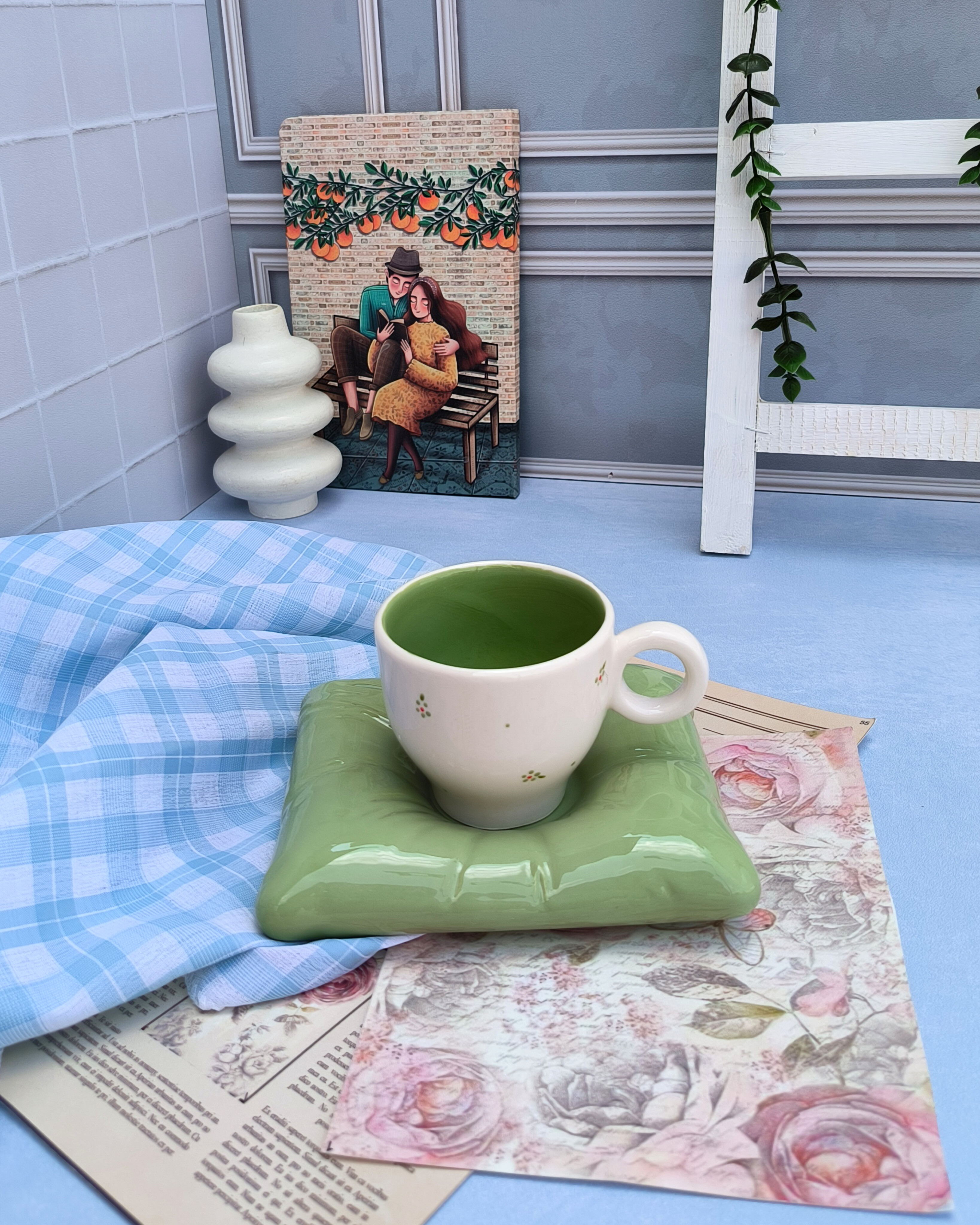 ست چای خوری سرامیکی مدل بالشتی