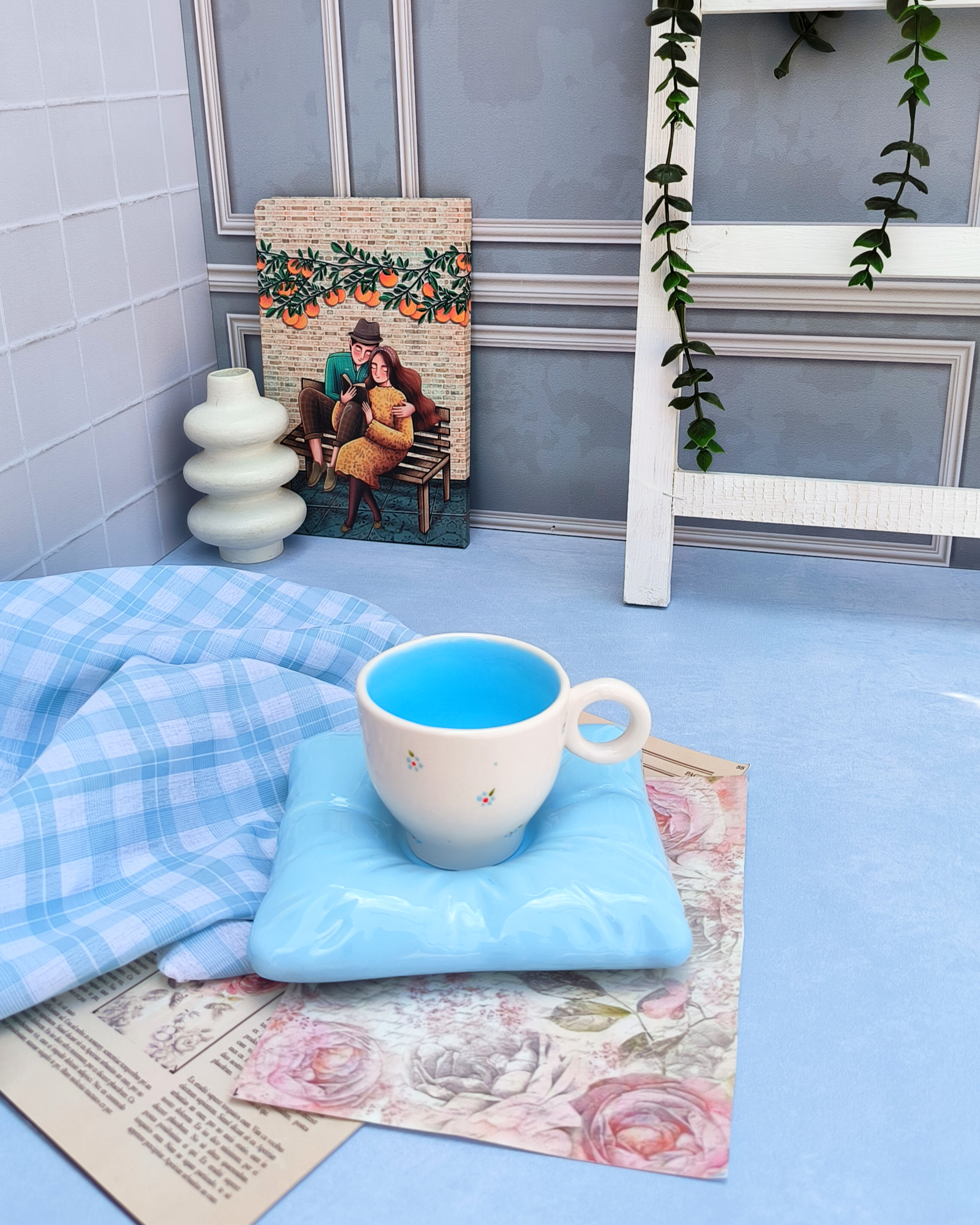 ست چای خوری سرامیکی مدل بالشتی