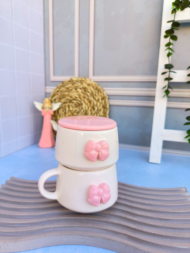 ست چای خوری تک نفره سرامیکی مدل پاپیون