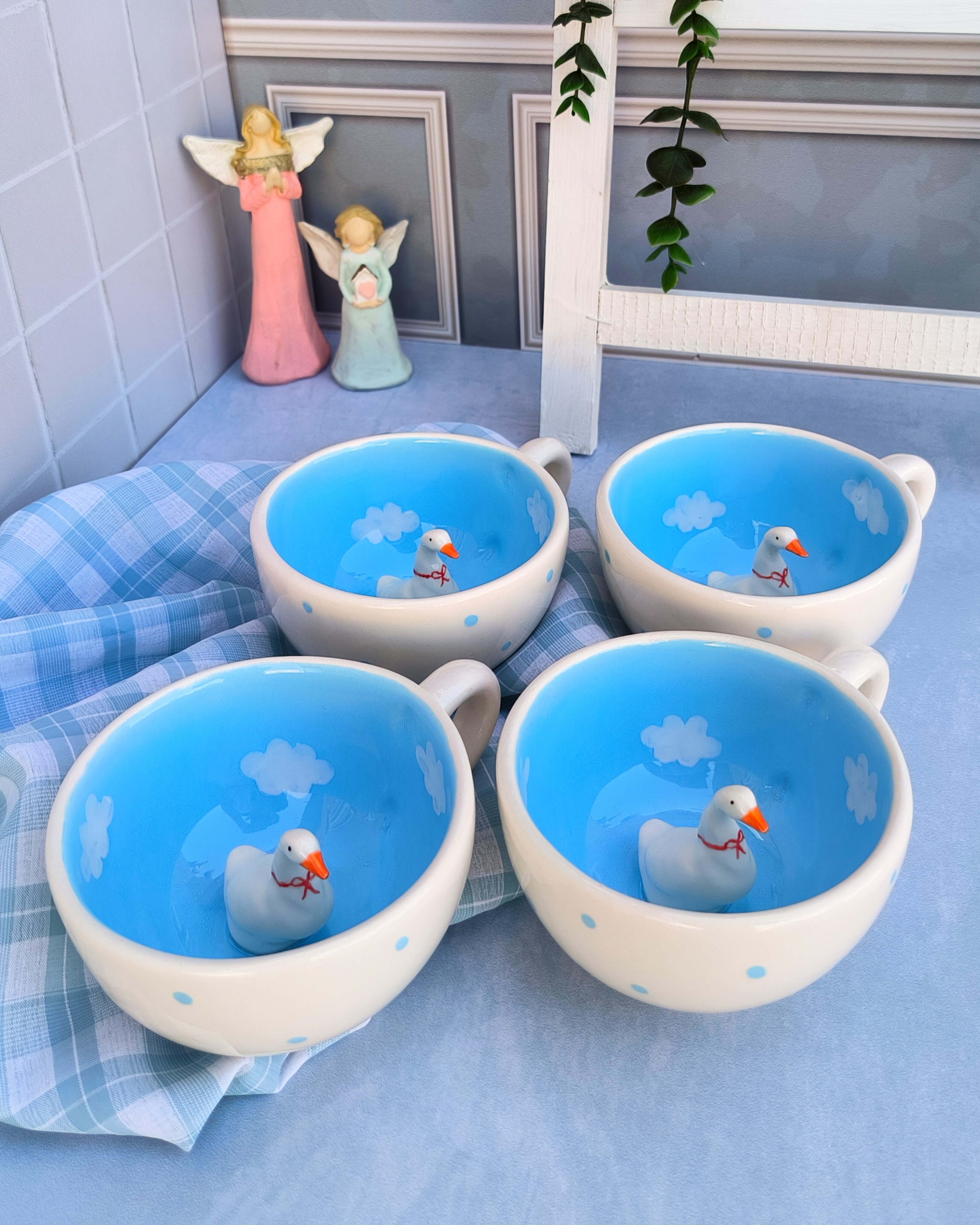 فنجان سورپرایزی سرامیکی مدل غاز